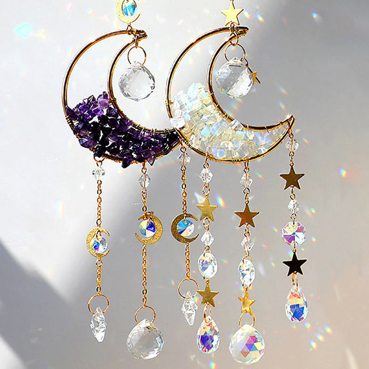 Olivenorma Natural Stone Moon Pendant Wind Chime - image 14