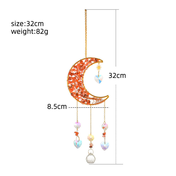 Olivenorma Natural Stone Moon Star Pendant Wind Chime - image 18
