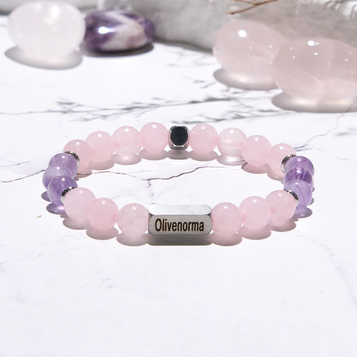 Olivenorma Natural Stone Beaded Engraved Bracelet - image 10