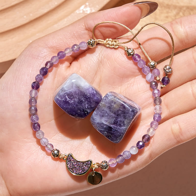 Olivenorma 4mm Natural Stone Moon Beads Bracelet - image 26