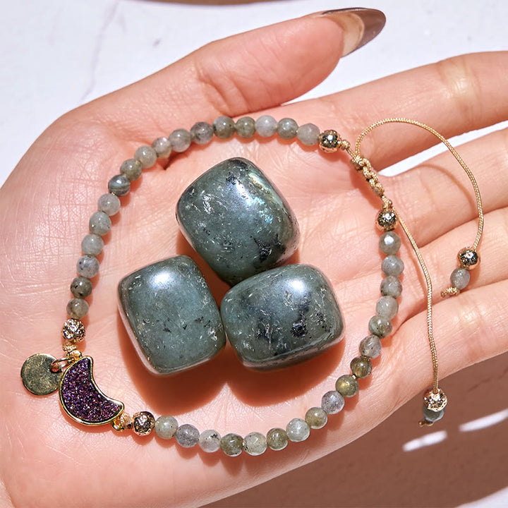 Olivenorma 4mm Natural Stone Moon Beads Bracelet - image 38