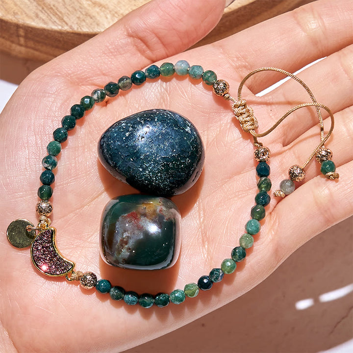 Olivenorma 4mm Natural Stone Moon Beads Bracelet - image 20