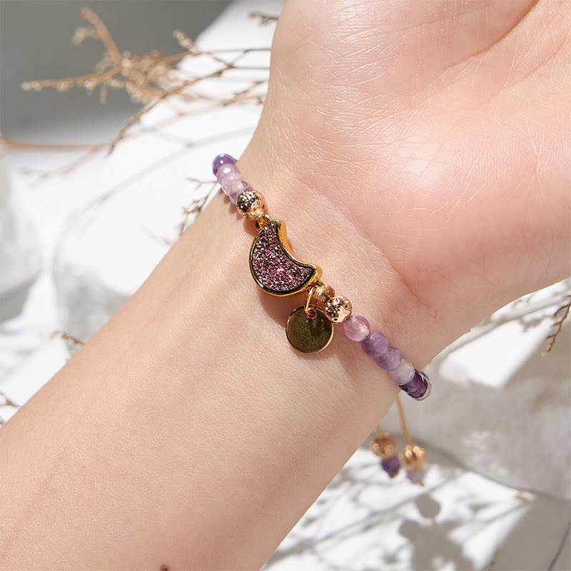 Olivenorma 4mm Natural Stone Moon Beads Bracelet - image 25