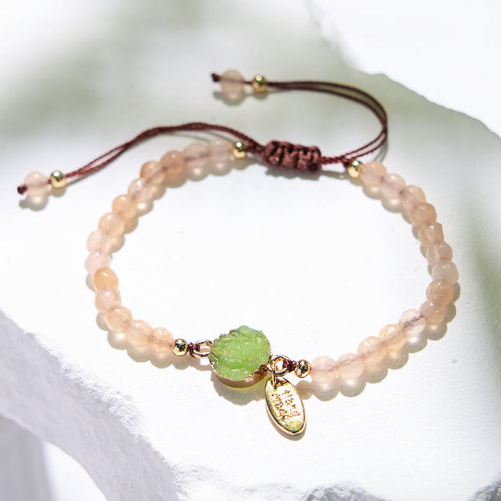 Olivenorma 4mm Natural Stone Moon Beads Bracelet - image 10