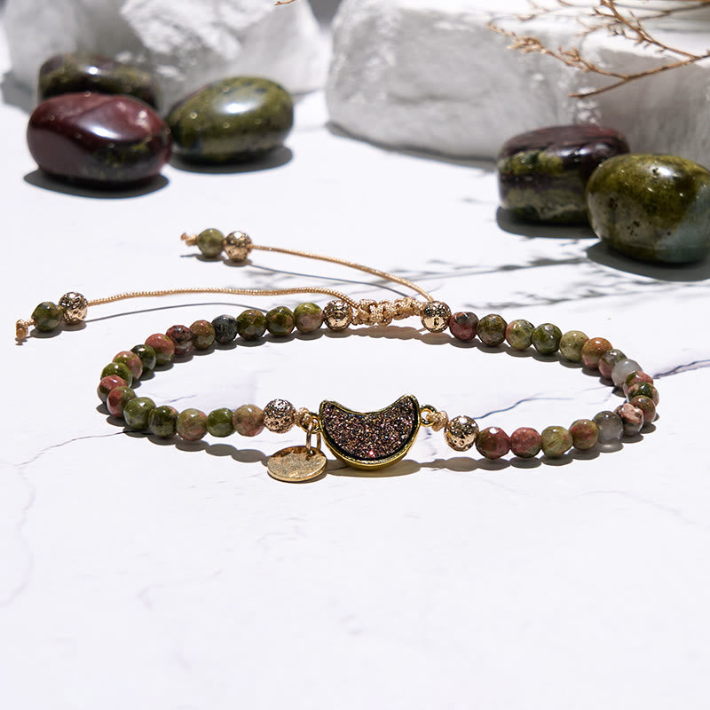 Olivenorma 4mm Natural Stone Moon Beads Bracelet - image 45