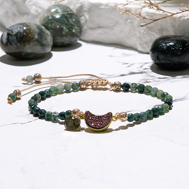 Olivenorma 4mm Natural Stone Moon Beads Bracelet - image 21