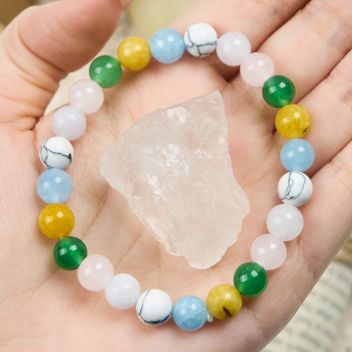 Olivenorma 8mm Multicolor Natural Stone Beaded Bracelet - Natural Stone - image 0