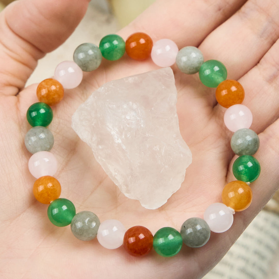 Olivenorma 8mm Multicolor Natural Stone Labradorite Beaded Bracelet - Natural Stone - image 0