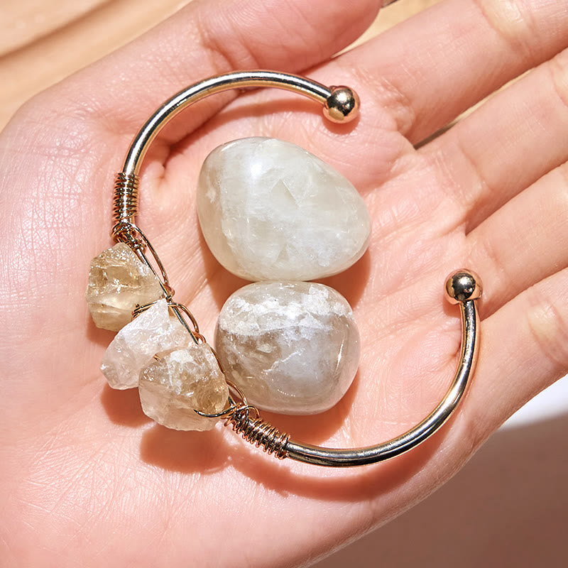 Olivenorma  Vintage Raw Crystal Gemstone Bracelet - image 2