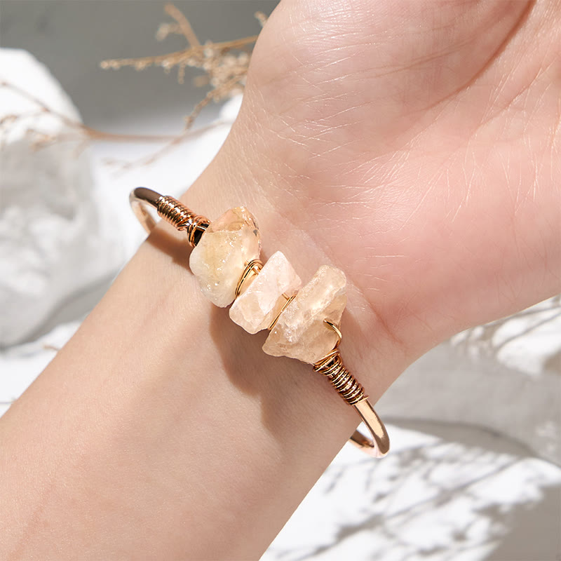 Olivenorma  Vintage Raw Crystal Gemstone Bracelet - image 1