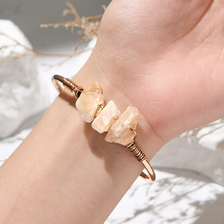 Olivenorma  Vintage Raw Crystal Gemstone Bracelet - image 1