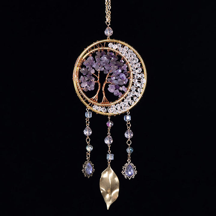 Olivenorma Tree of Life Amethyst Leaf Pendant Wind Chime - image 10