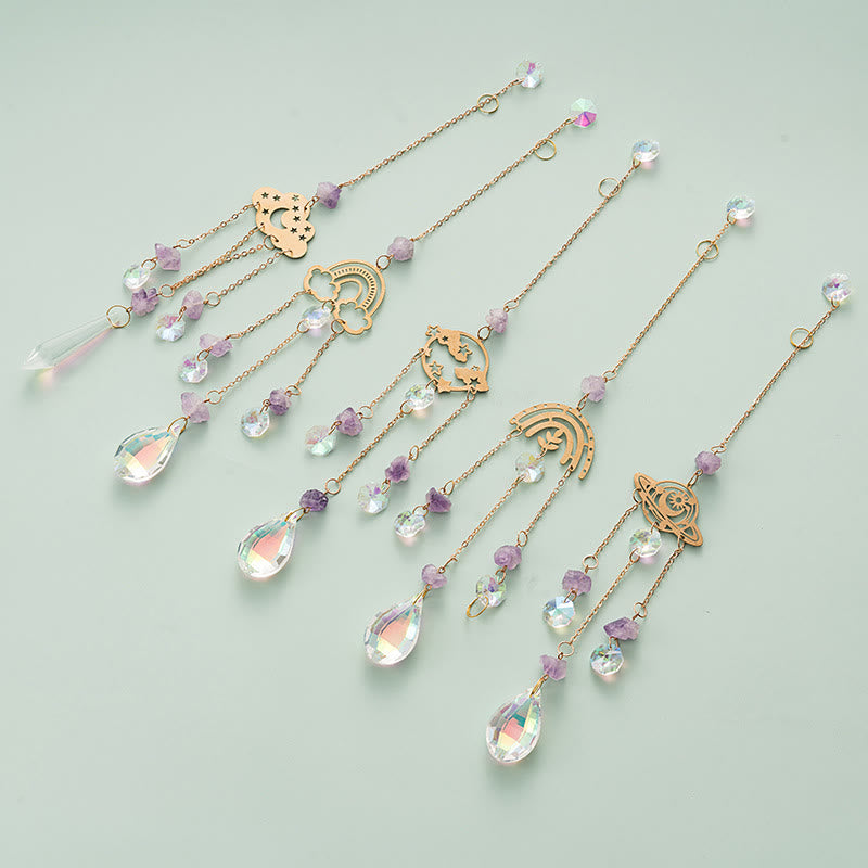 Olivenorma 5Pcs Cloud Rainbow Planet Wind Chime Suncatcher - image 12