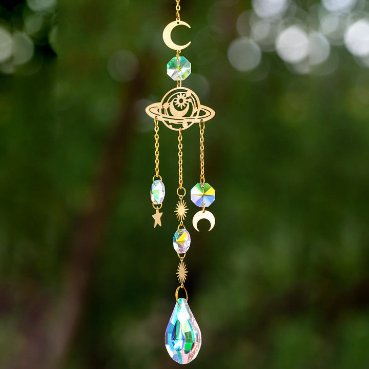 Olivenorma 5Pcs Cloud Rainbow Planet Wind Chime Suncatcher - image 4