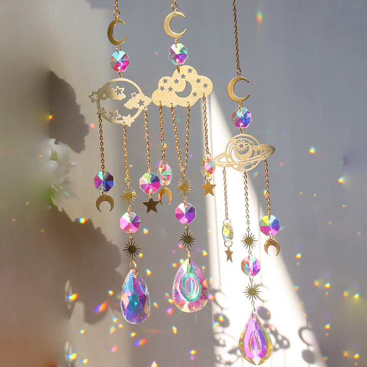 Olivenorma 5Pcs Cloud Rainbow Planet Wind Chime Suncatcher - image 10