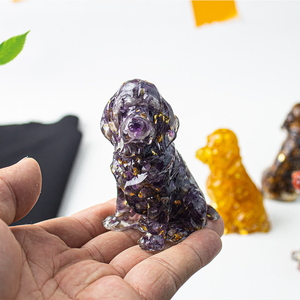 Olivenorma Crystal Gravel Glue Golden Retriever Gemstone Decoration - image 2