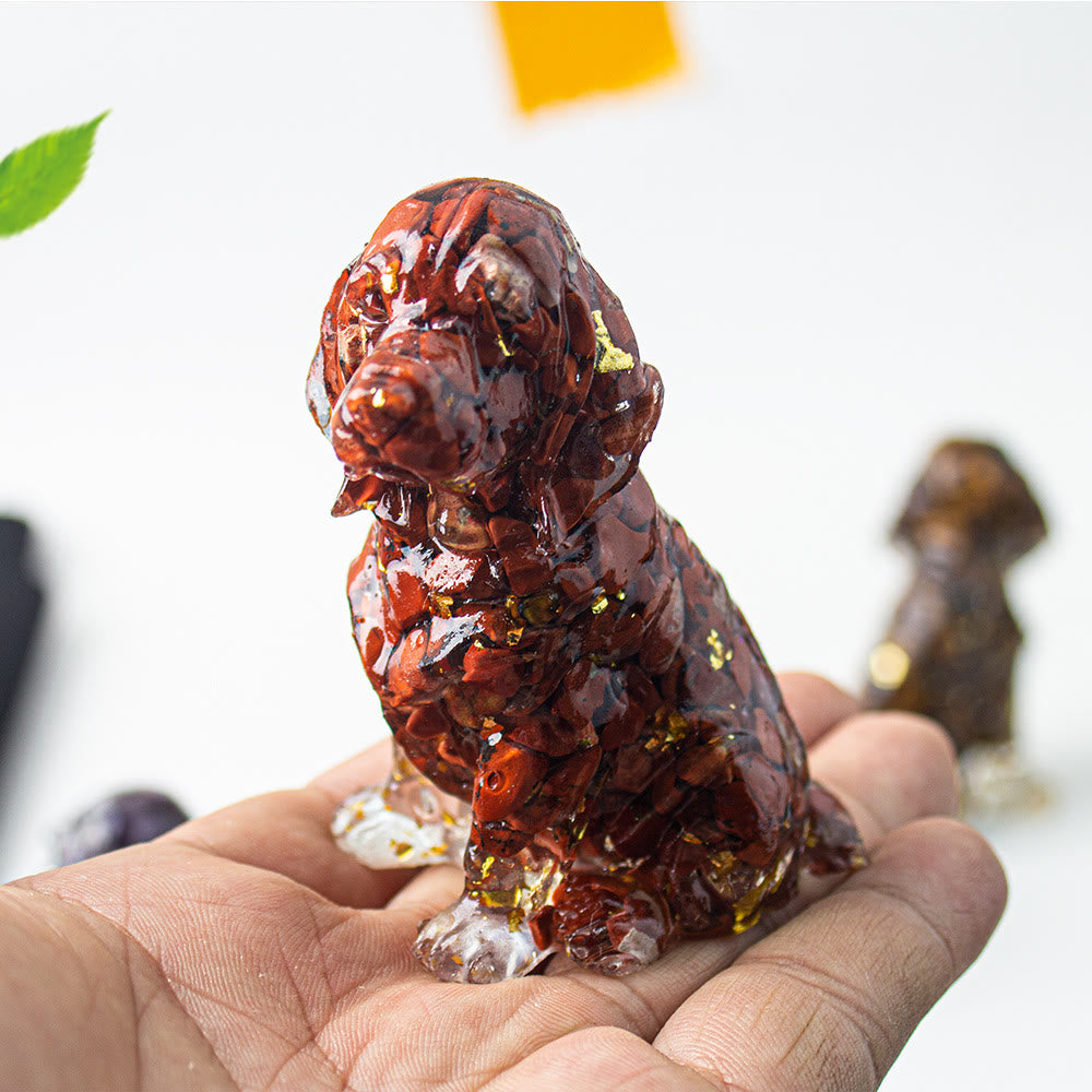 Olivenorma Crystal Gravel Glue Golden Retriever Gemstone Decoration - Red Jasper - image 7