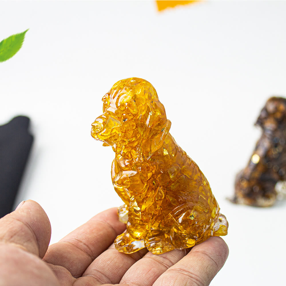 Olivenorma Crystal Gravel Glue Golden Retriever Gemstone Decoration - Citrine - image 4