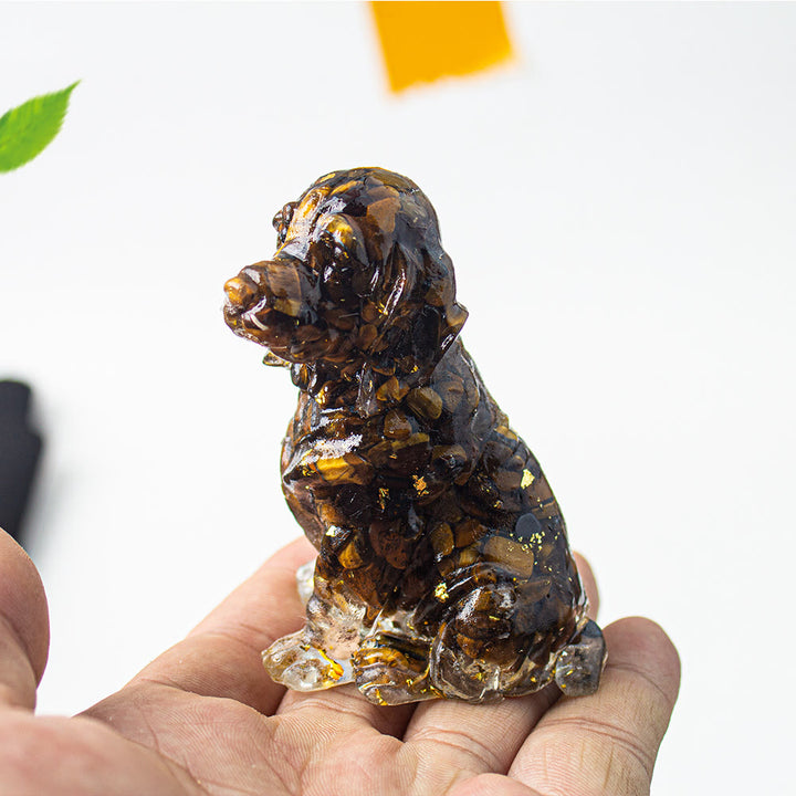 Olivenorma Crystal Gravel Glue Golden Retriever Gemstone Decoration - Tiger Eye - image 11