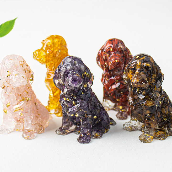 Olivenorma Crystal Gravel Glue Golden Retriever Gemstone Decoration - image 0