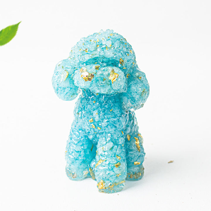 Olivenorma Natural Crystal Poodle Gemstone Decoration  - Blue Crystal - image 27