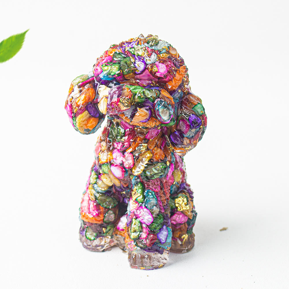 Olivenorma Natural Crystal Poodle Gemstone Decoration  - Colored Shells - image 33