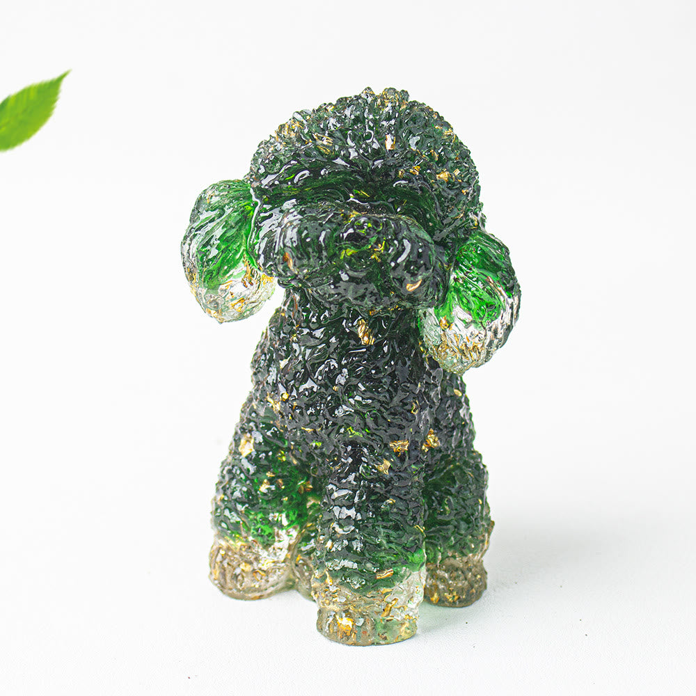 Olivenorma Natural Crystal Poodle Gemstone Decoration  - Green Glass - image 34