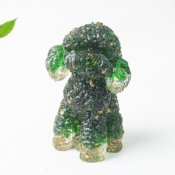 Olivenorma Natural Crystal Poodle Gemstone Decoration  - Green Glass - image 34
