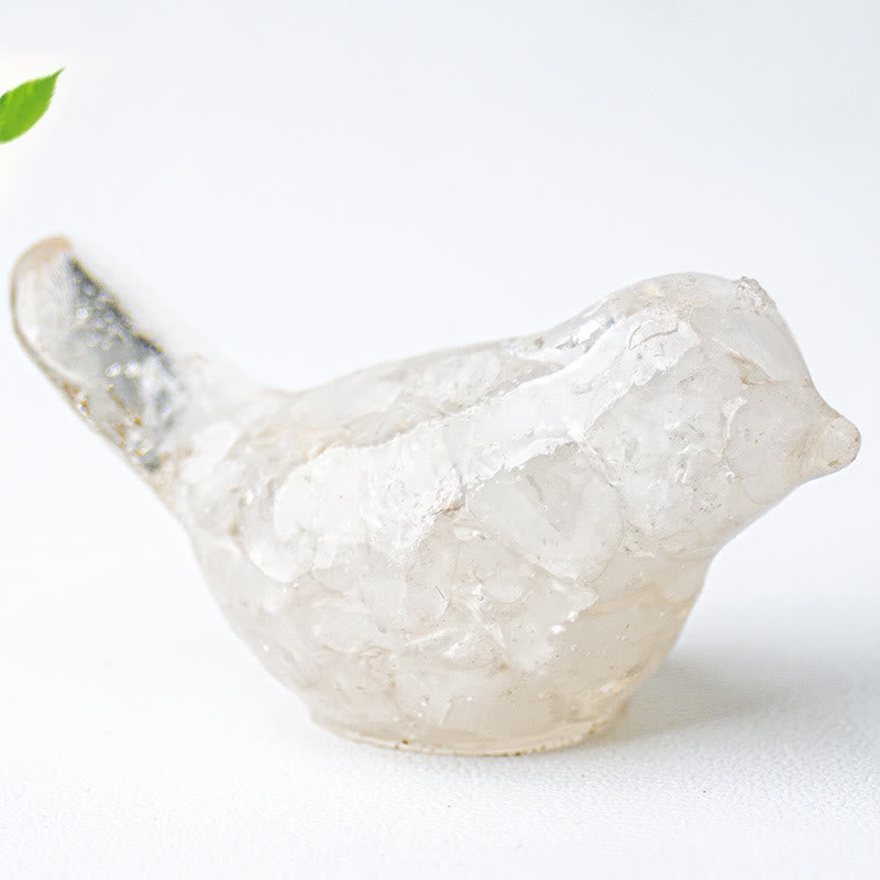 Olivenorma Natural Crystal Bird Sculpture Gemstone Decoration - Clear Crystal - With Card - image 39