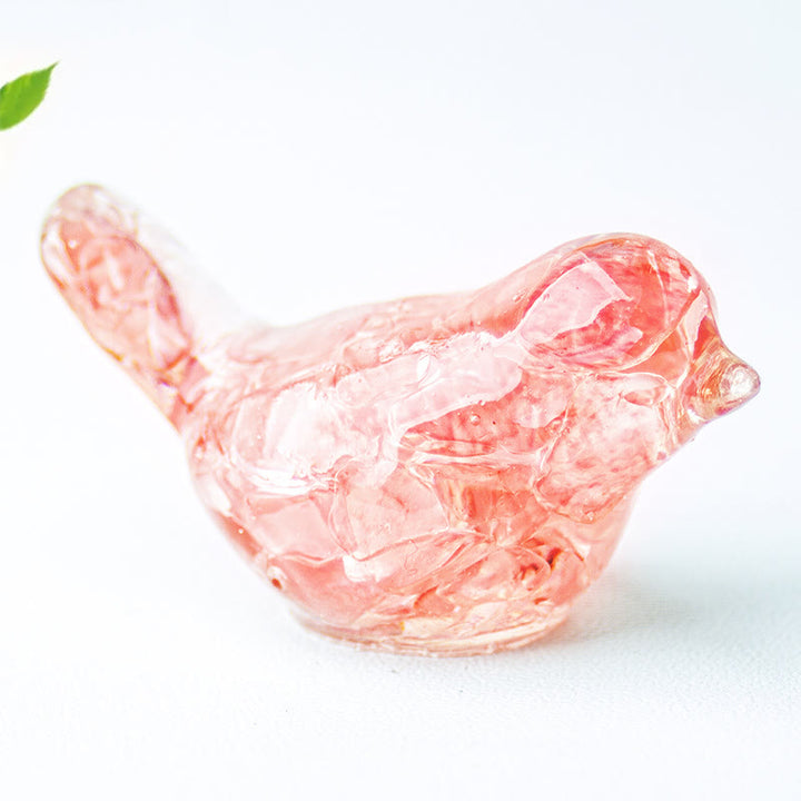Olivenorma Natural Crystal Bird Sculpture Gemstone Decoration - Red Smelting Quartz - With Card - image 51