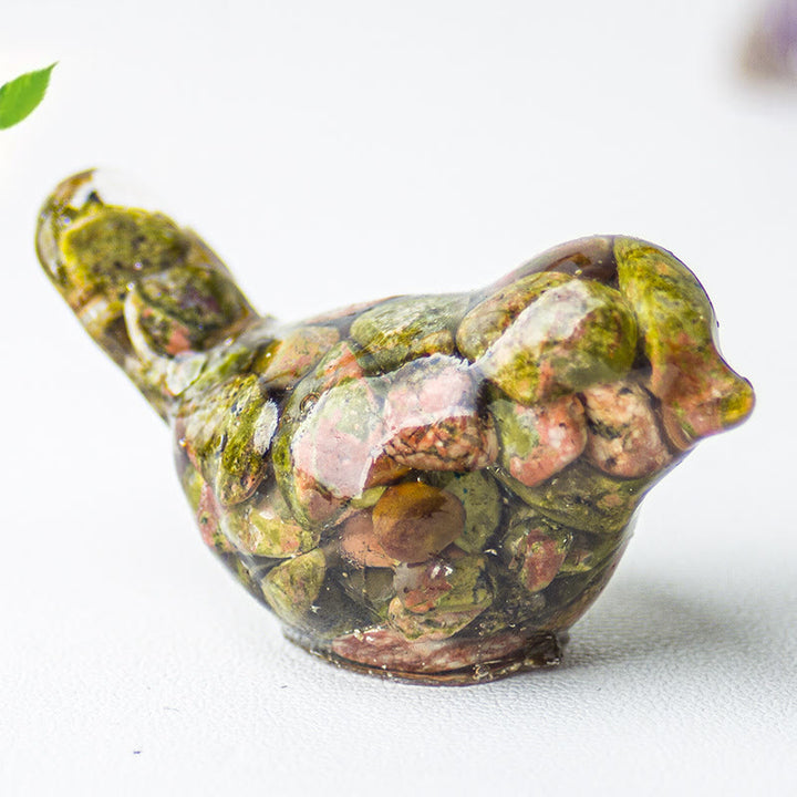 Olivenorma Multi-Crystal Bird Sculpture – Natural Gemstone Decor For Energy Healing Gemstone Decoration - Unakite - Small: 3*2cm - image 55