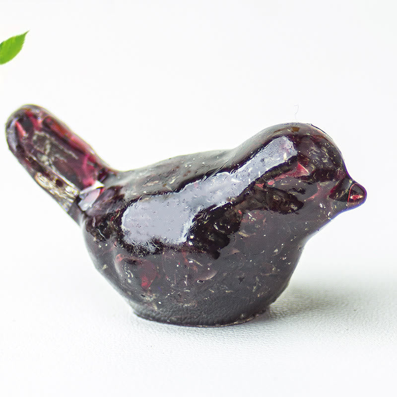 Olivenorma Natural Crystal Bird Sculpture Gemstone Decoration - Garnet - With Card - image 45