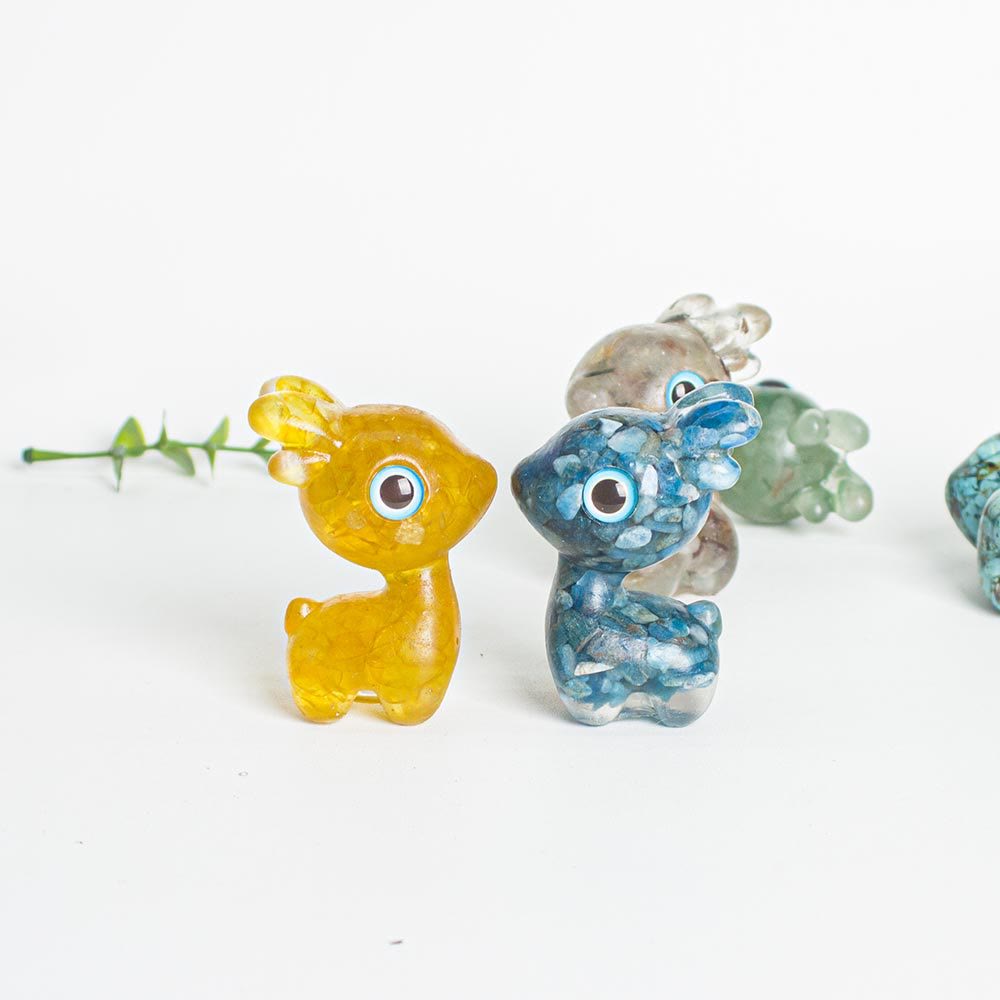 Olivenorma Crystal Gravel Epoxy Cute Fawn Gemstone Decoration - image 17