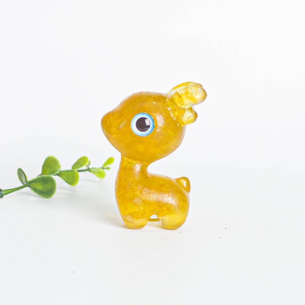 Olivenorma Crystal Gravel Epoxy Cute Fawn Gemstone Decoration - Citrine - image 5