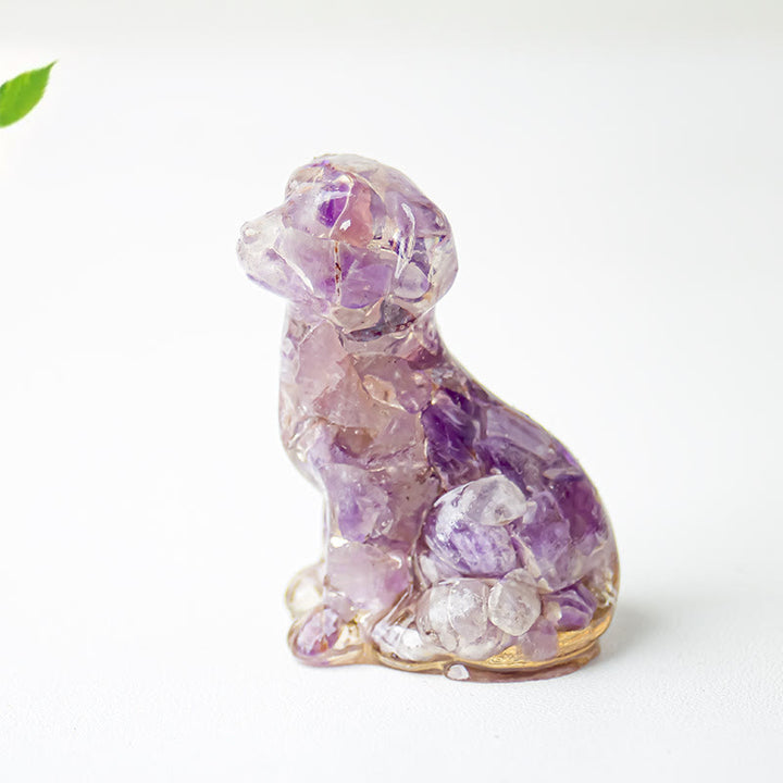 Olivenorma Crystal Gravel Epoxy Labrador Gemstone Decoration - Amethyst - image 2