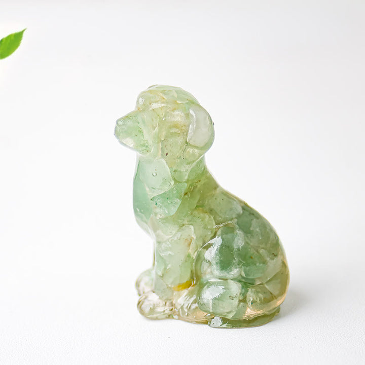 Olivenorma Crystal Gravel Epoxy Labrador Gemstone Decoration - Green Aventurine - image 18
