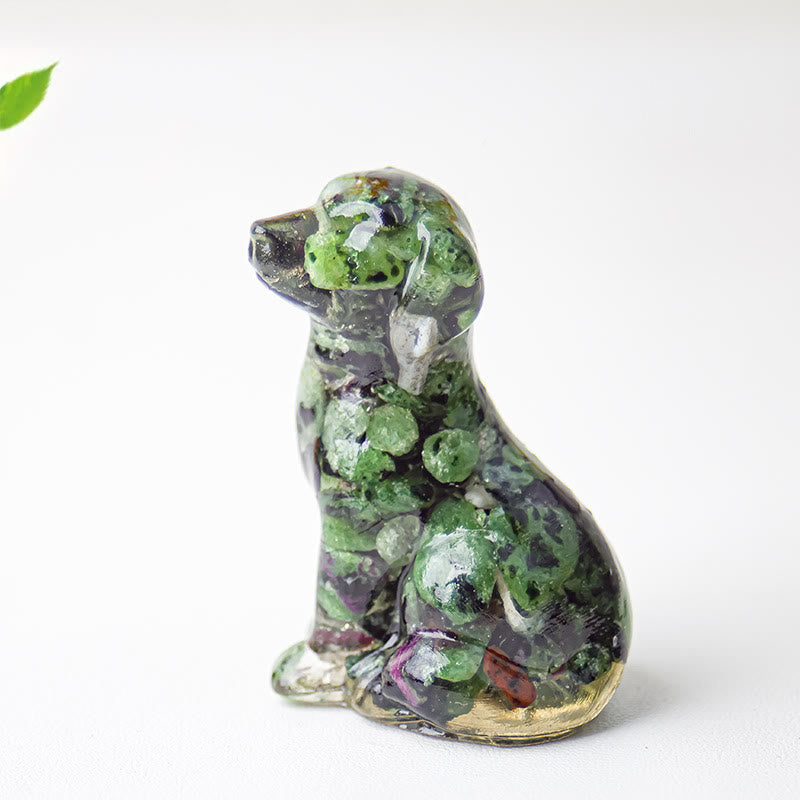 Olivenorma Crystal Gravel Epoxy Labrador Gemstone Decoration - Ruby Zoisite - image 36