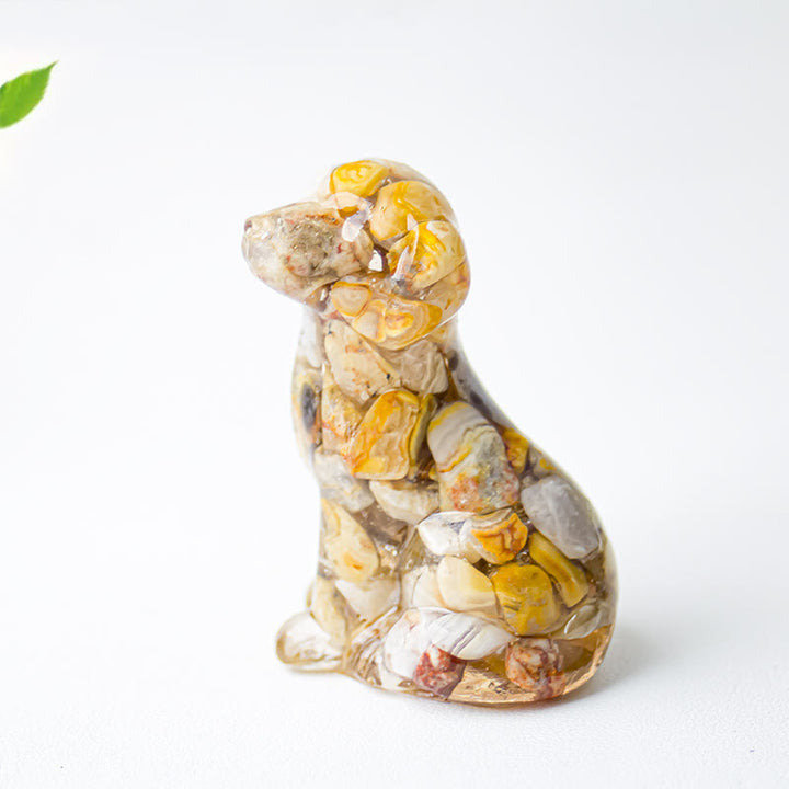 Olivenorma Crystal Gravel Epoxy Labrador Gemstone Decoration - Crazy Agate - image 47