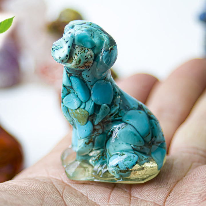 Olivenorma Crystal Gravel Epoxy Labrador Gemstone Decoration - image 50