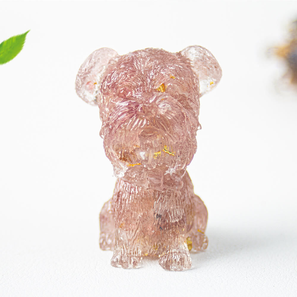 Olivenorma Crystal Gravel Epoxy Schnauzer Gemstone Decoration - Strawberry Quartz - image 27