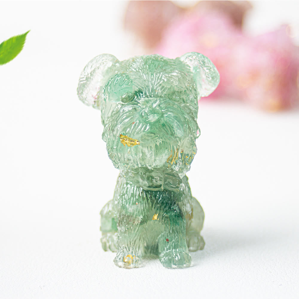 Olivenorma Crystal Gravel Epoxy Schnauzer Gemstone Decoration - Green Aventurine - image 9