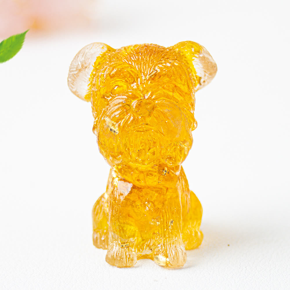 Olivenorma Crystal Gravel Epoxy Schnauzer Gemstone Decoration - Citrine - image 7