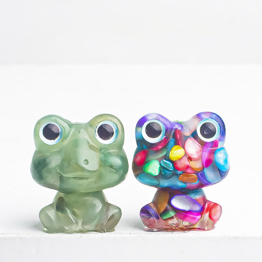 Olivenorma Crystal Gravel Epoxy Frog Gemstone Decoration - image 2