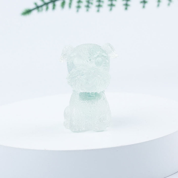 Olivenorma Crystal Gravel Epoxy Mini Schnauzer Gemstone Decoration - Green Fluorite - image 35