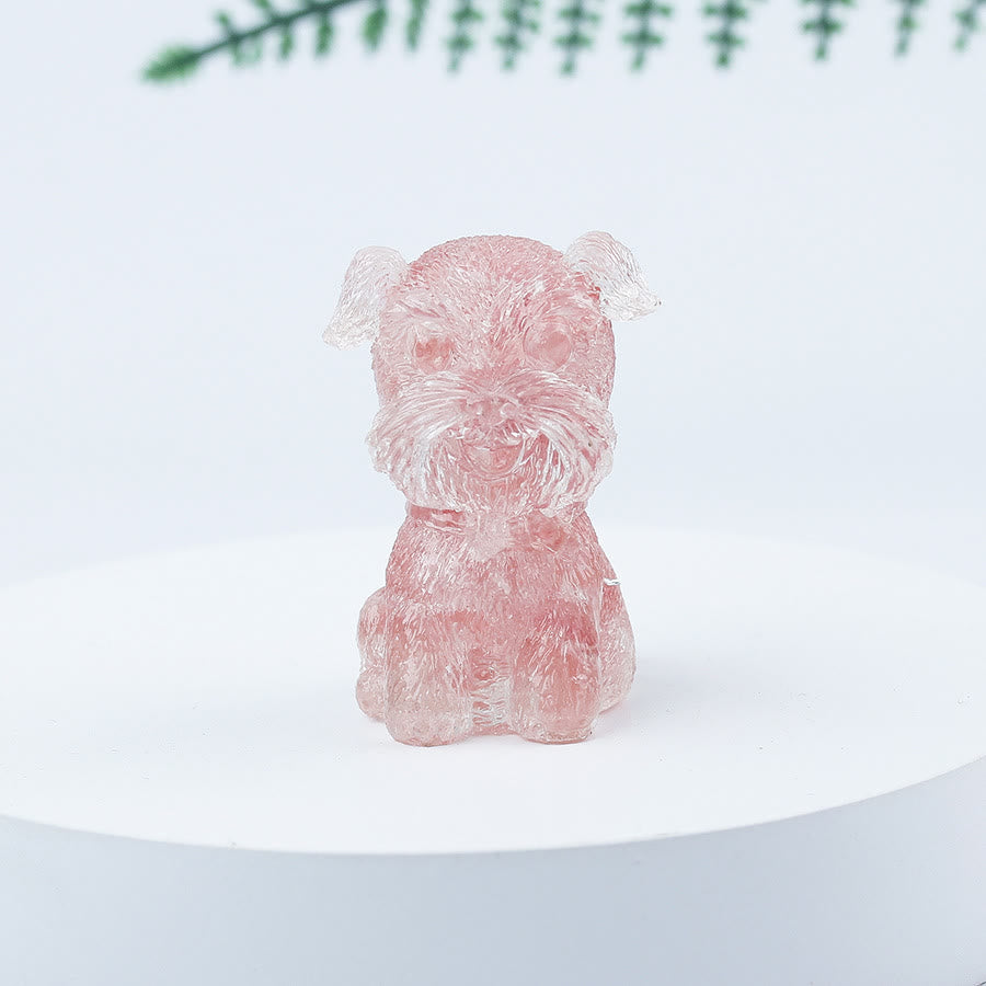 Olivenorma Crystal Gravel Epoxy Mini Schnauzer Gemstone Decoration - Red Smelting Quartz - image 59