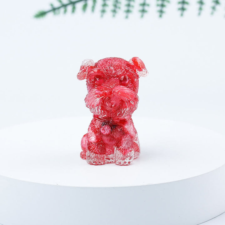 Olivenorma Crystal Gravel Epoxy Mini Schnauzer Gemstone Decoration - Red Coral - image 55