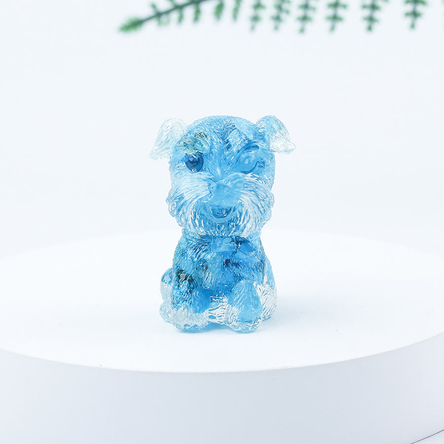 Olivenorma Crystal Gravel Epoxy Mini Schnauzer Gemstone Decoration - Blue Turquoise - image 75