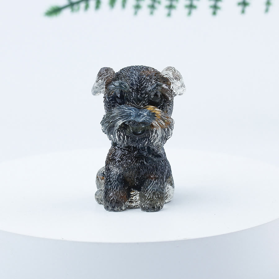 Olivenorma Crystal Gravel Epoxy Mini Schnauzer Gemstone Decoration - Blue Tiger Eye - image 71