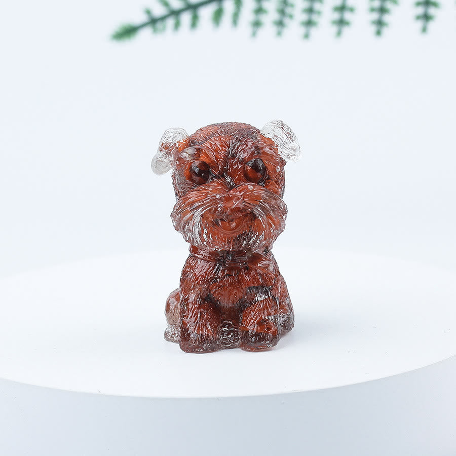 Olivenorma Crystal Gravel Epoxy Mini Schnauzer Gemstone Decoration - Red Jasper - image 57