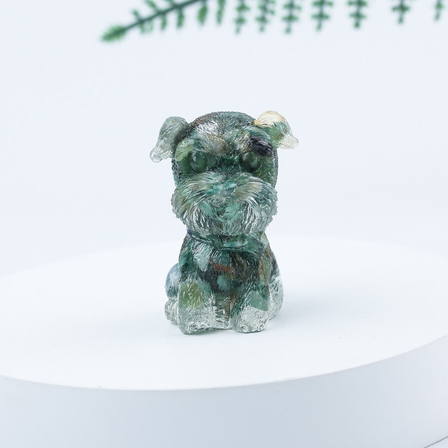 Olivenorma Crystal Gravel Epoxy Mini Schnauzer Gemstone Decoration - African Turquoise - image 2